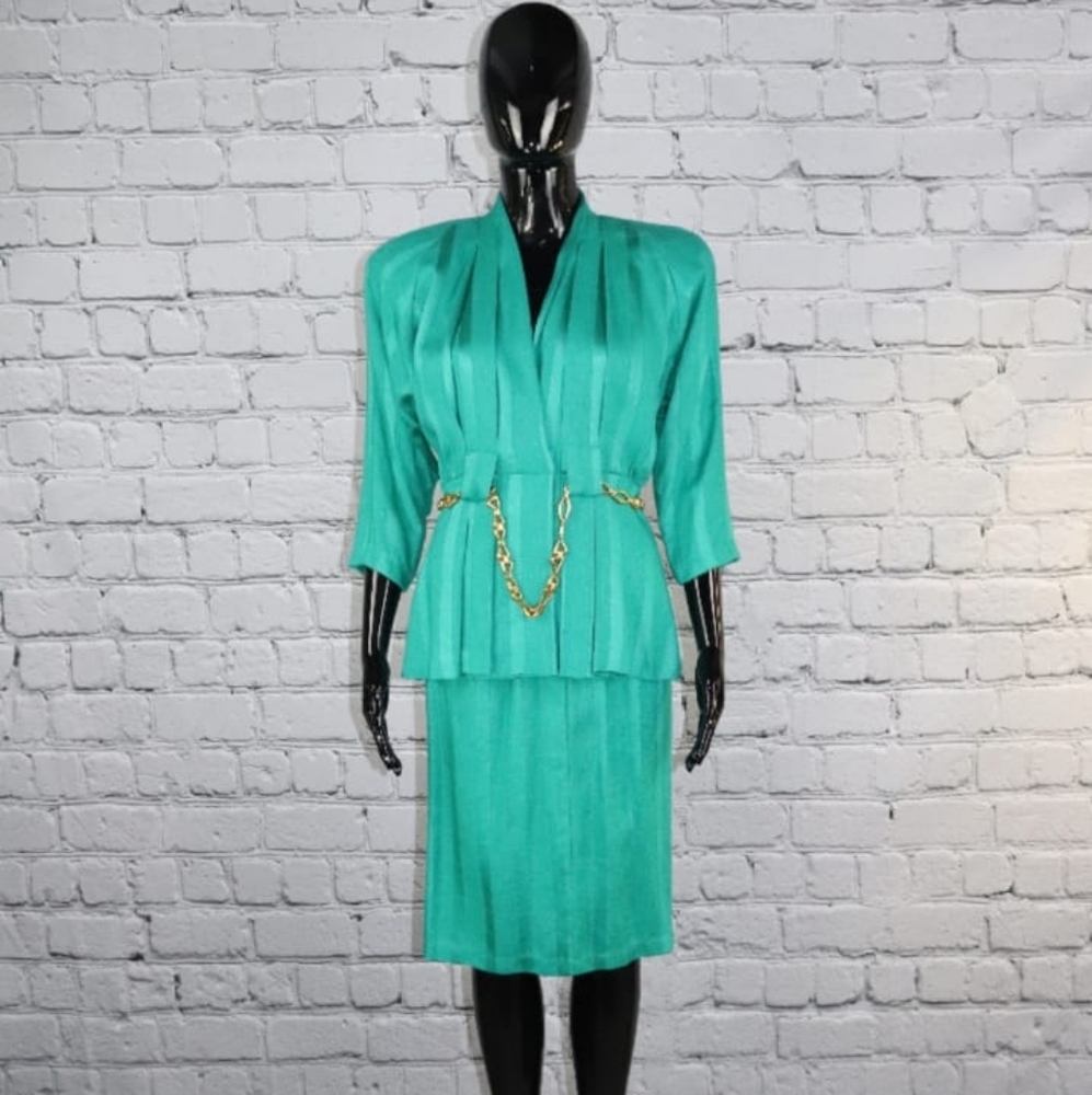 1980's Vintage Skirt Suit by Michael B Ltd.